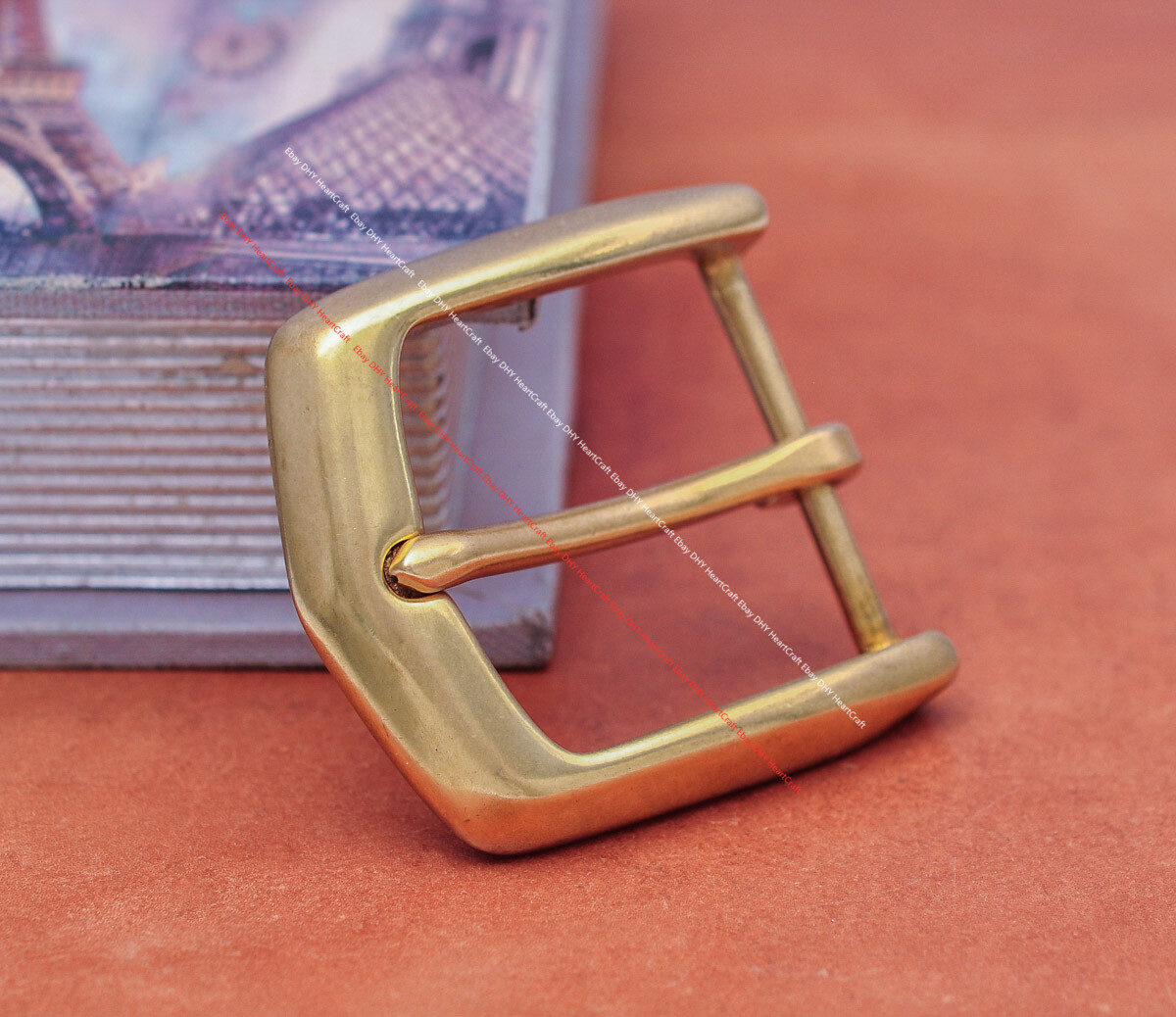 41mm CLASSIC SOLID BRASS WESTERN DIY END BAR PRONG PIN LEATHERCRAFT BELT BUCKLE