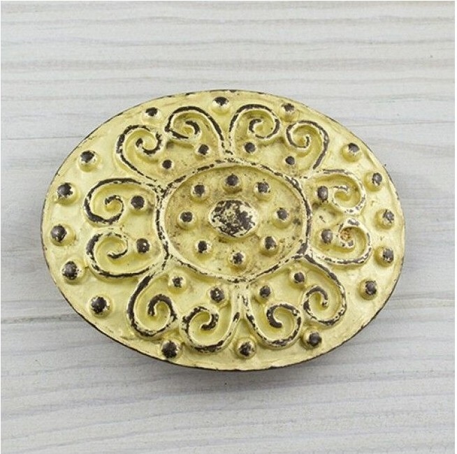 Dark Brass Floral Ornament Belt Buckle Costume – Boho Retro Metal Buckle