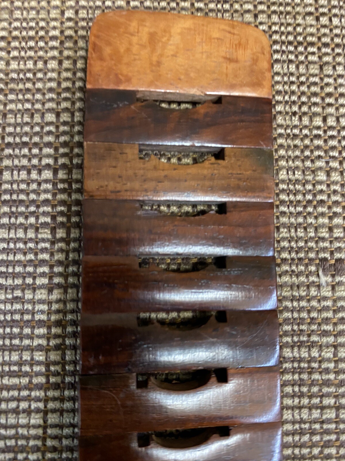 Wood belt buckle: brass / Pearl Ship Buckle 47”