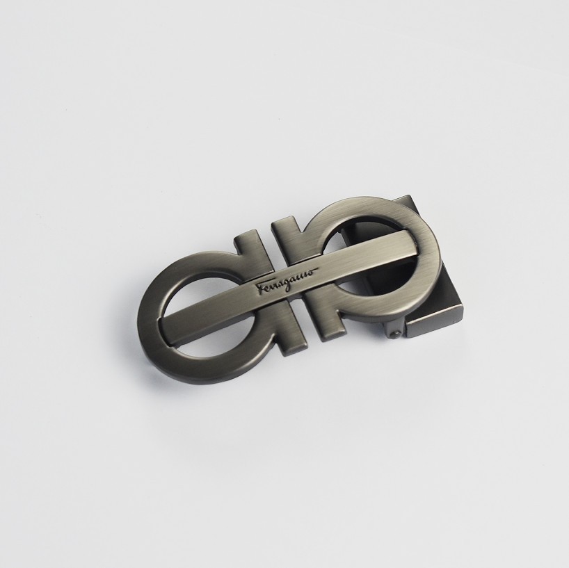 Ferragamo gray Gancini belt buckle Men&rsquo;s belt buckle For 1.38&Prime;/W Leather Belt