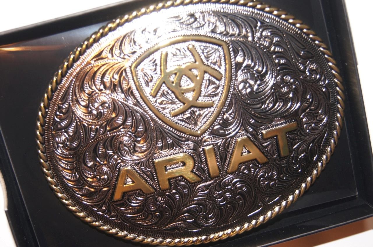 Ariat M&F Western Buckle Large Oval Logo Silver A37063