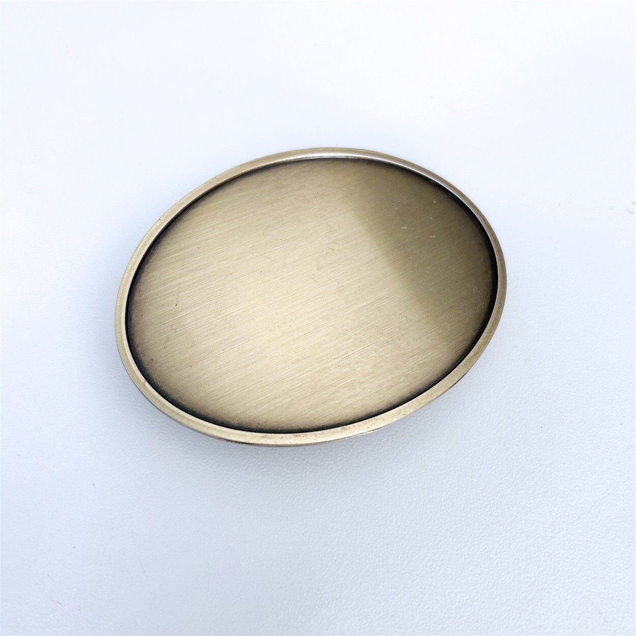 Antique Bronze Plated Oval Custom Blank Belt Buckle