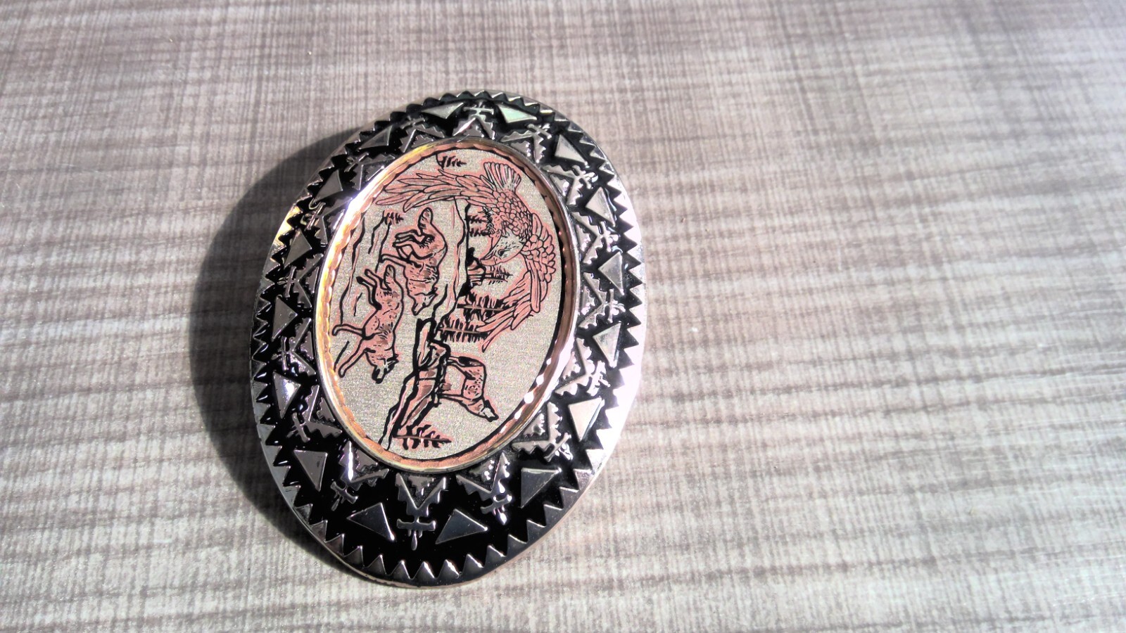 Howling Wolf(s)/Eagle Western Belt Buckle Silver Cowboy/Biker Metal Men L@@K!