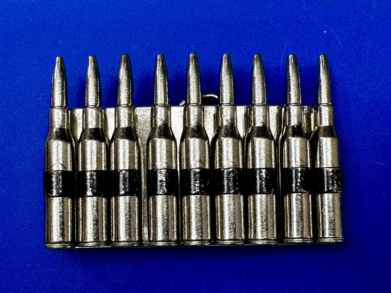 Gun Bullet&rsquo;s Shell Casing Chain Ammo Clip Figural Belt Buckle