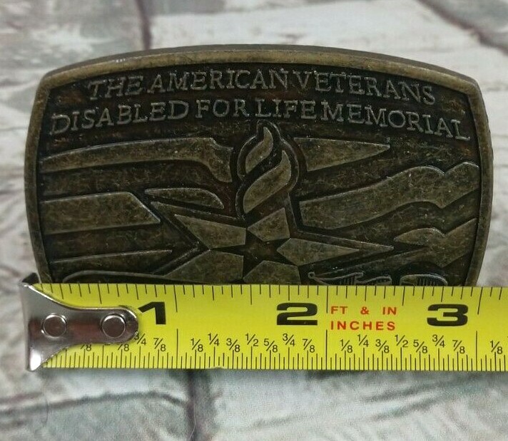 The American Veterans Disabled for Life Memorial Belt Buckle 2007 Sponsor #0369