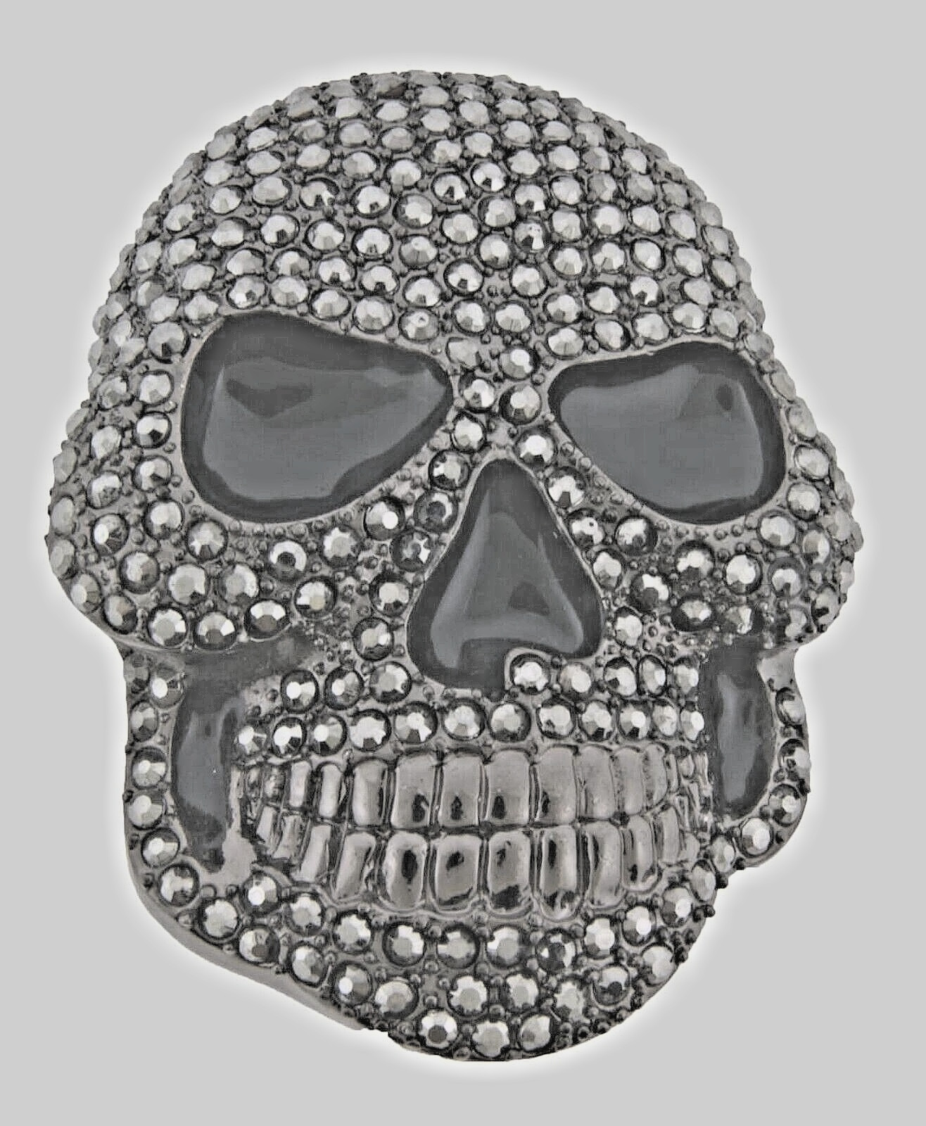 Skull Belt Buckles Skeleton Gunmetal Bling Metal Pirate Halloween Party Costume