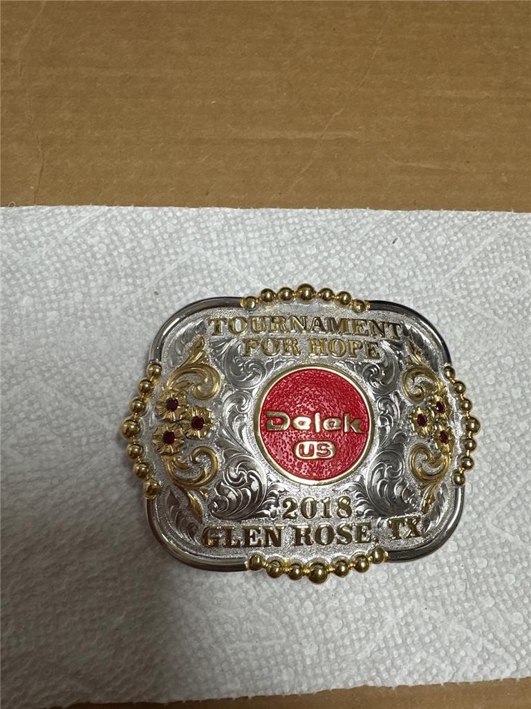 Montana Silversmith&rsquo;s Tournament For Hope Belt Buckle 2018 Glen Rose, Texas