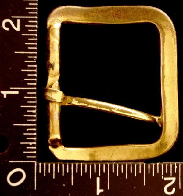 LL16107 VINTAGE **CUT-OUT RECTANGULAR DESIGN** GOLDTONE TONGUE TYPE BELT BUCKLE