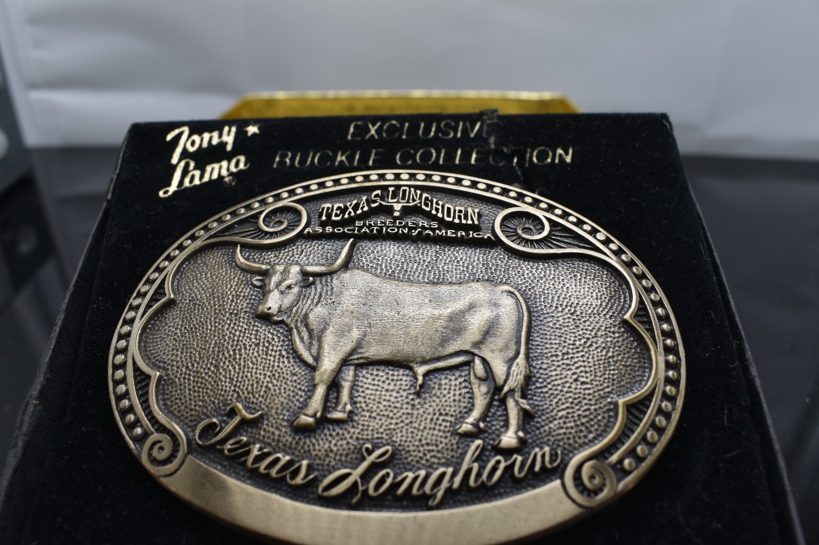 TONY LAMA TEXAS LONGHORN REGULAR EDITION IN GOLD BOX UNWORN