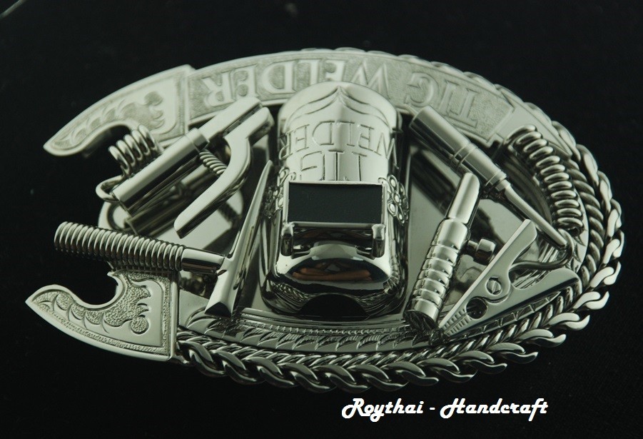 (8X11 CM) MADE BY ORDER MEN BELT BUCKLE HANDMADE STAINLESS STEEL TIG WELDER 4