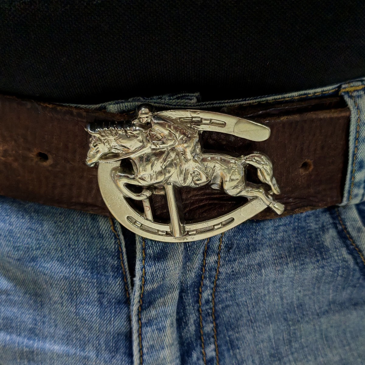 Lost-Wax Casting White Copper Knight Men&rsquo;s Belt Buckle (Belt Not Included)