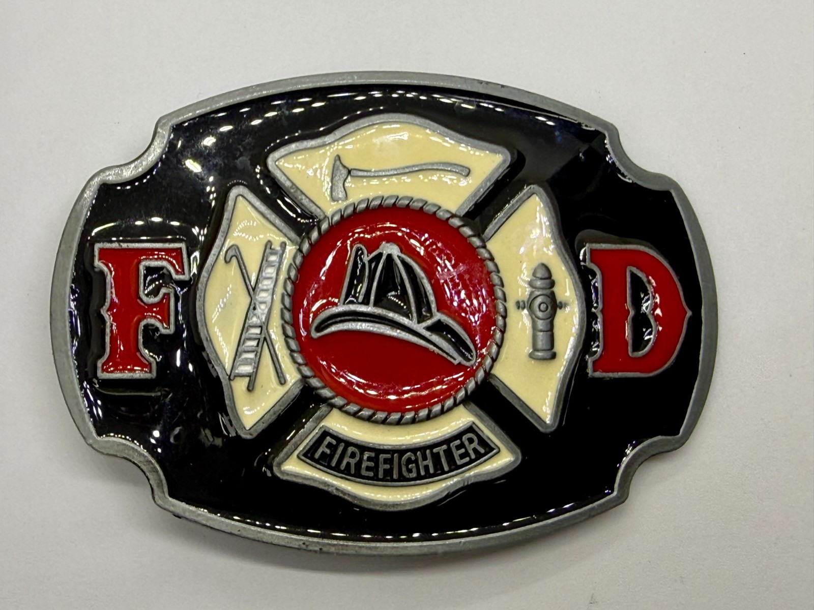 Firefighter Fire Department Fire Engine Fire Brigade Commemorative Belt Buckle