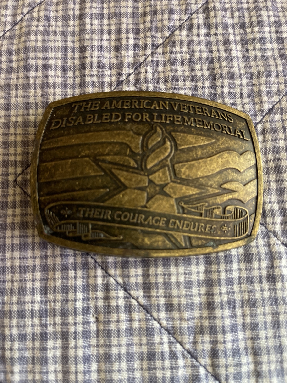 BELT BUCKLE—THE AMERICAN VETERANS DISABLED FOR LIFE MEMORIAL—2007 Sponsor