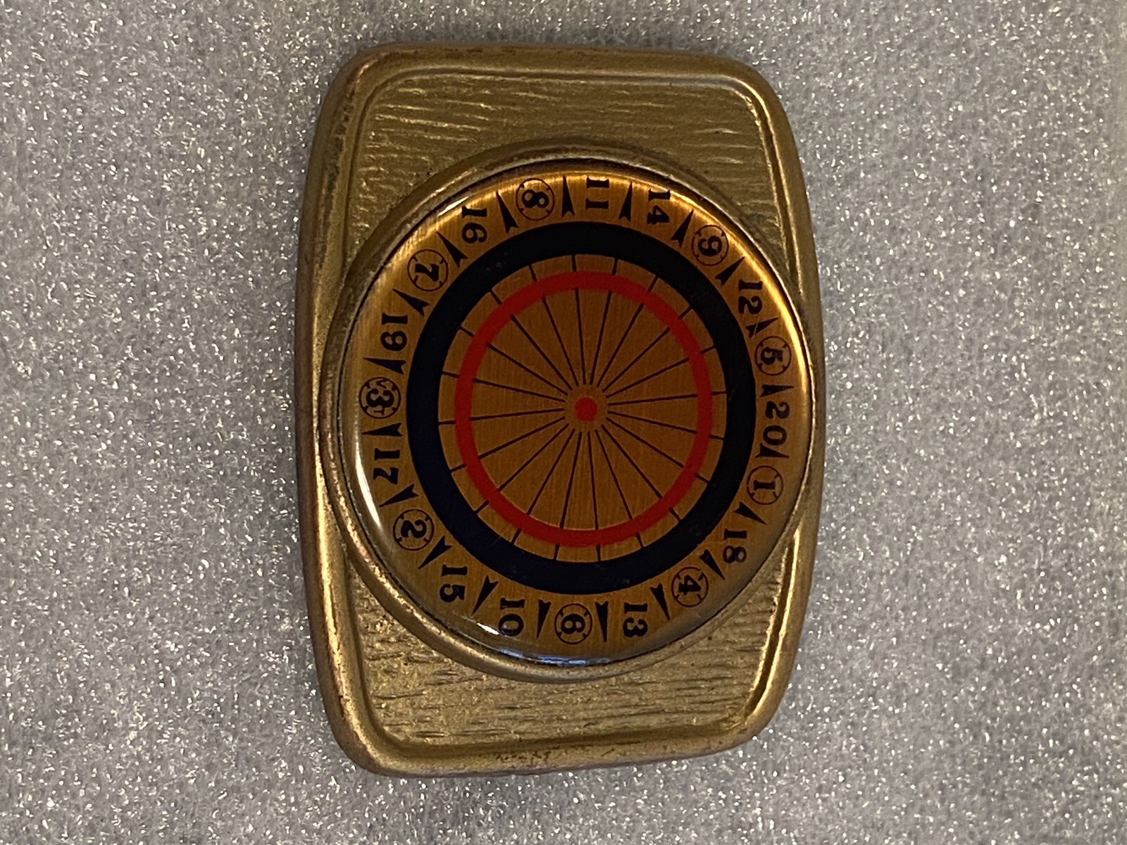 Dart Board Belt Buckle. 3&Prime; x 2-1/4&Prime; Unbranded.