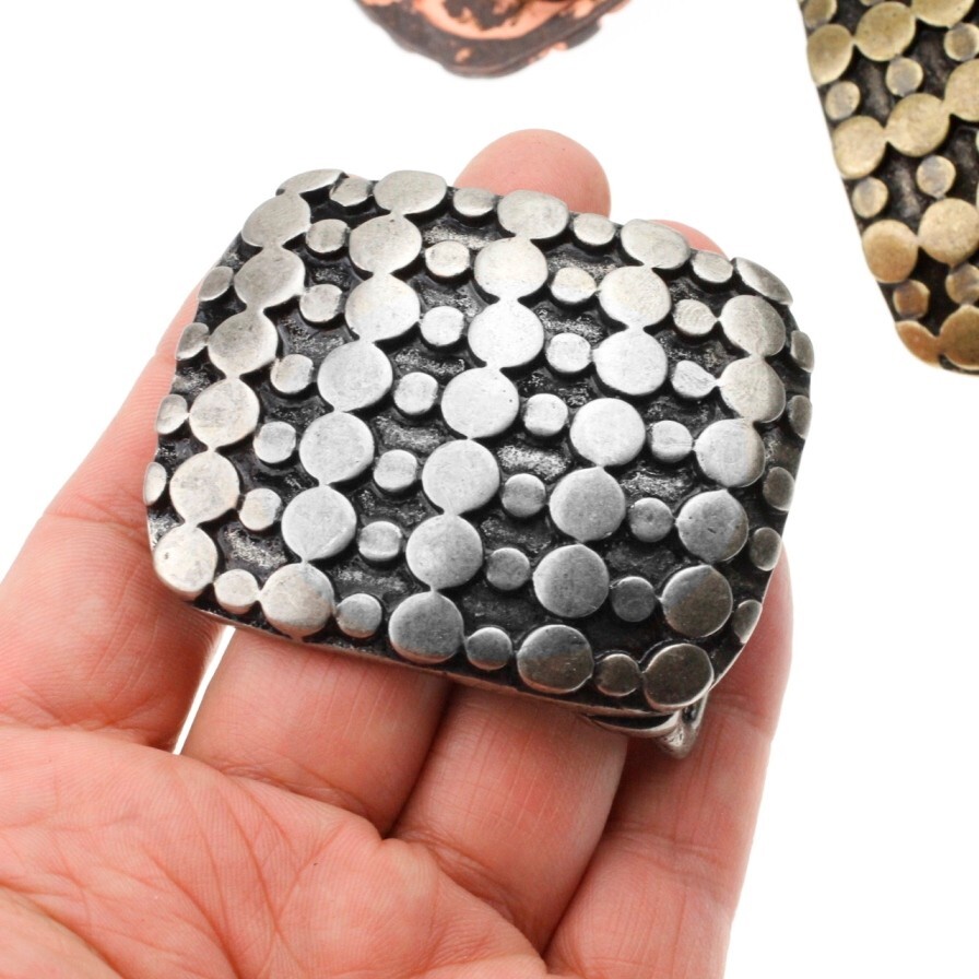 Matrimandir belt buckle, removable buckle buckle antique silver rustic