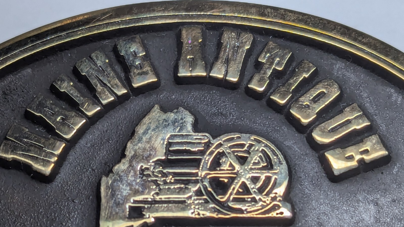 VINTAGE MAINE ANTIQUE POWER ASSN. BELT BUCKLE NORTHWEST BRASS WORKS