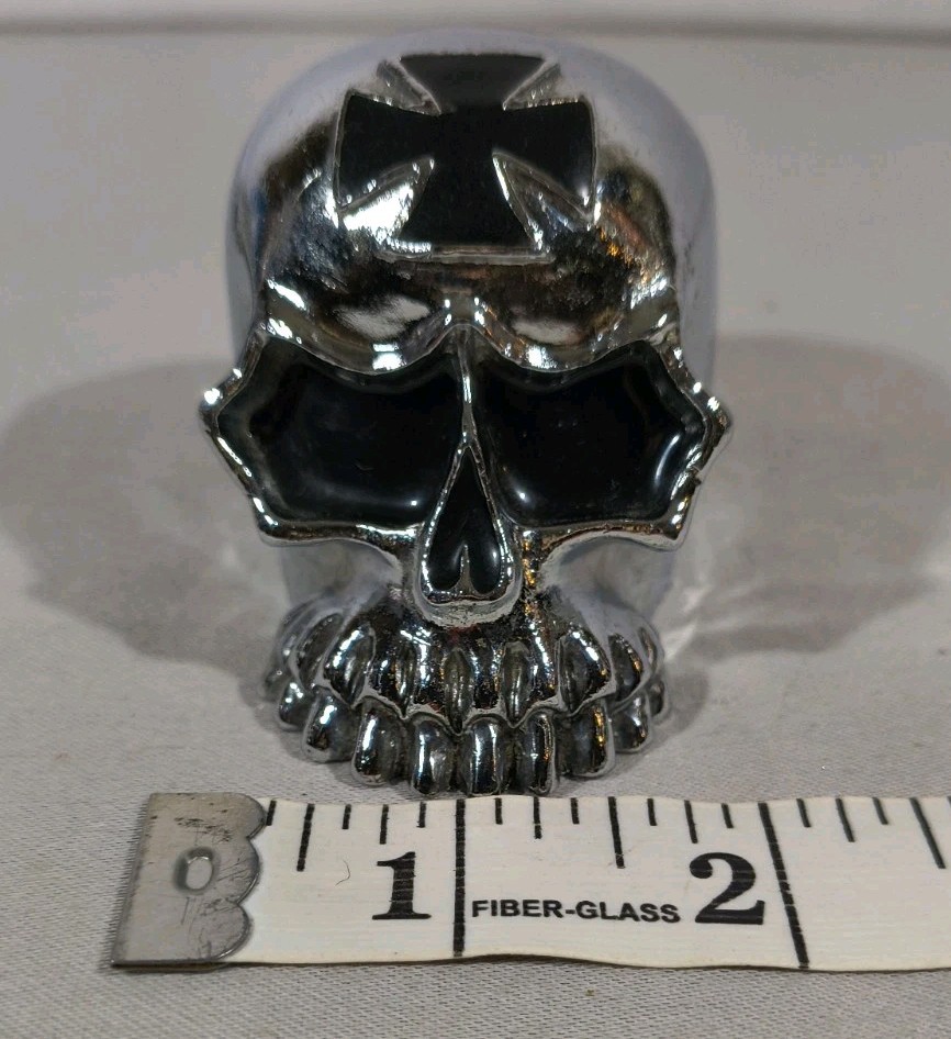 Motorcycle Knob Cover IRON CROSS/SKULL maltese cross chopper motorcycle biker