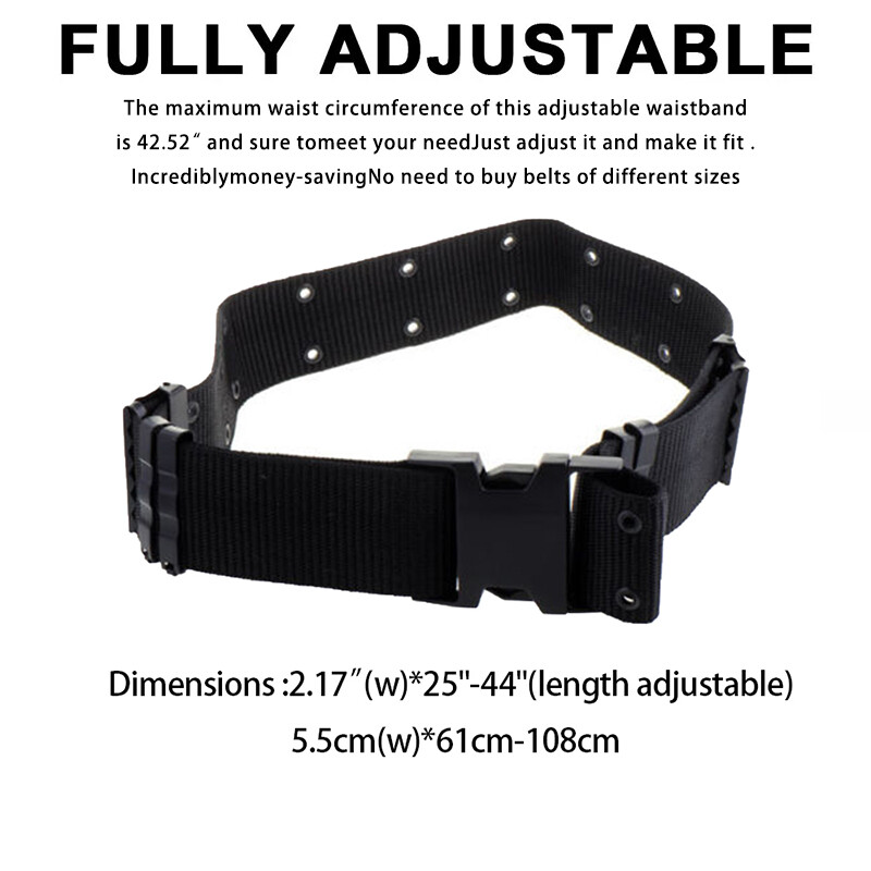 Tactical Quick Release Belt MOLLE Compatible Breathable Buckle for Summer Hiking