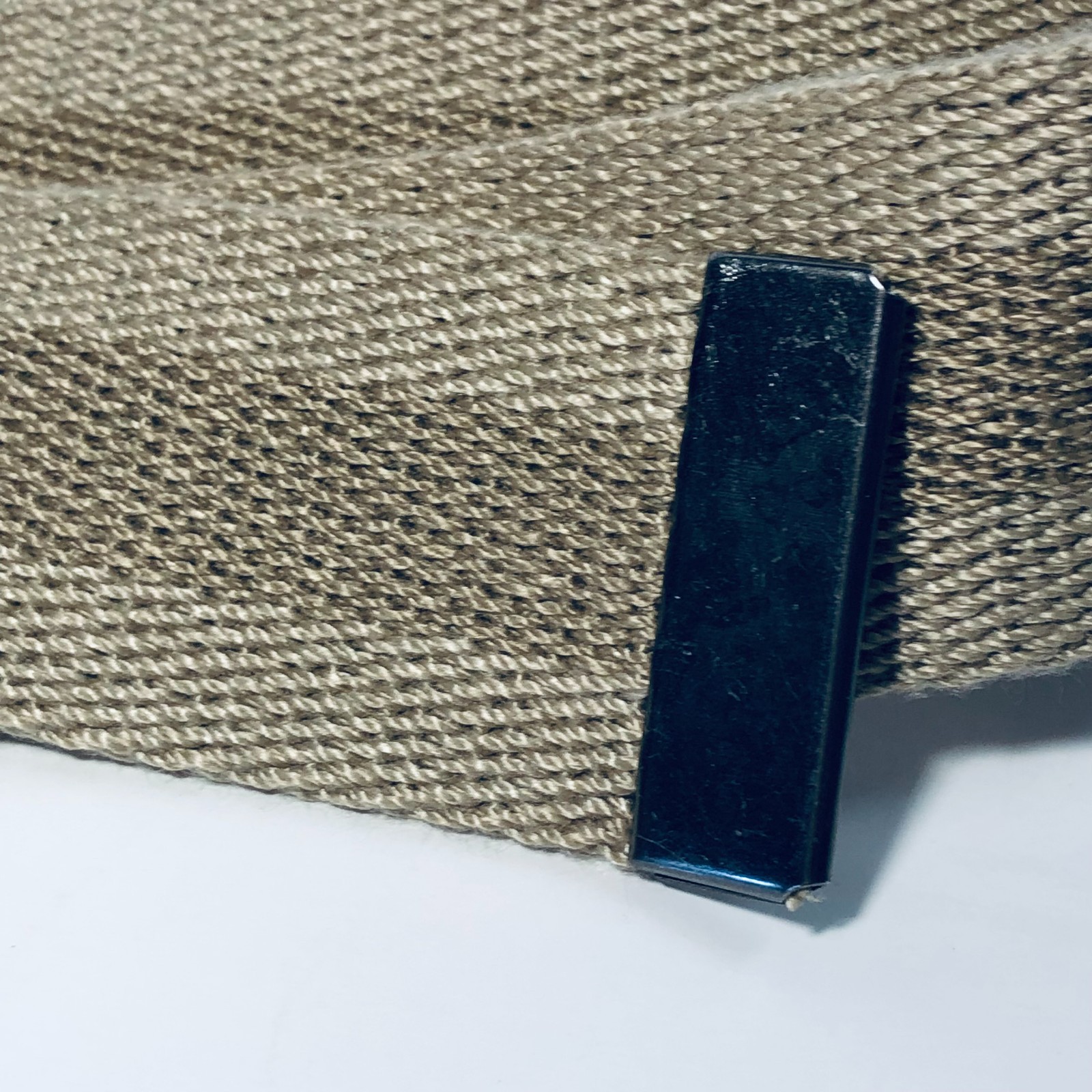 Ecko Belt Rhino Size 29 Metal Flip Buckle Tan Khaki Woven