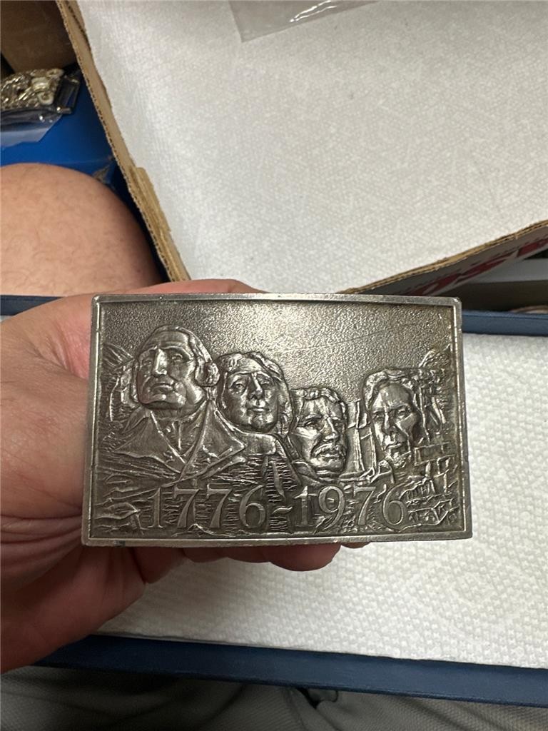 Vintage 1776-1976 Lewis Buckle Co Belt Buckle