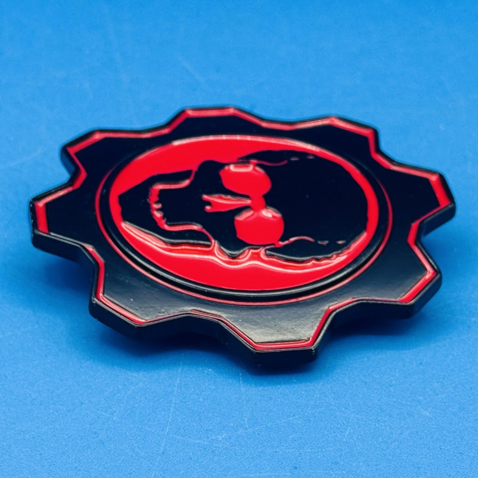 Gears of War Skull Cog Belt Buckle Gamer Epic Games 2007 Black & Red