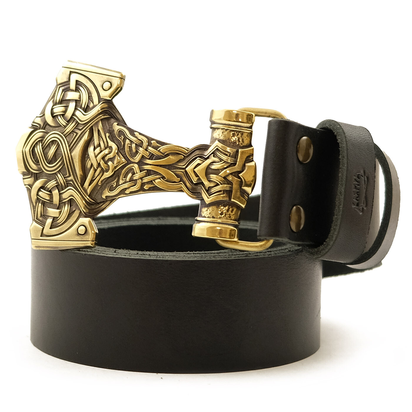 Thor Hammer Belt buckle, Scandinavian Old Norse Viking Mjolnir buckle