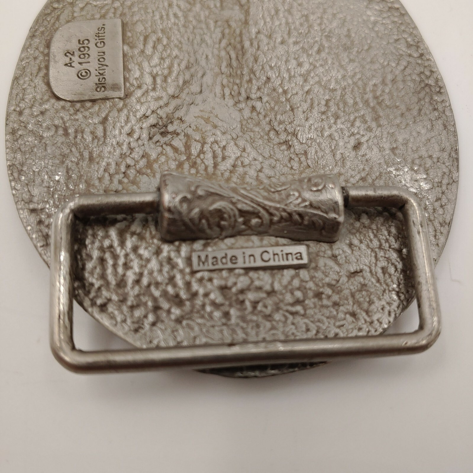 SISKIYOU A2 1995 Flying Eagle and Eagle Feathers Pewter Belt Buckle