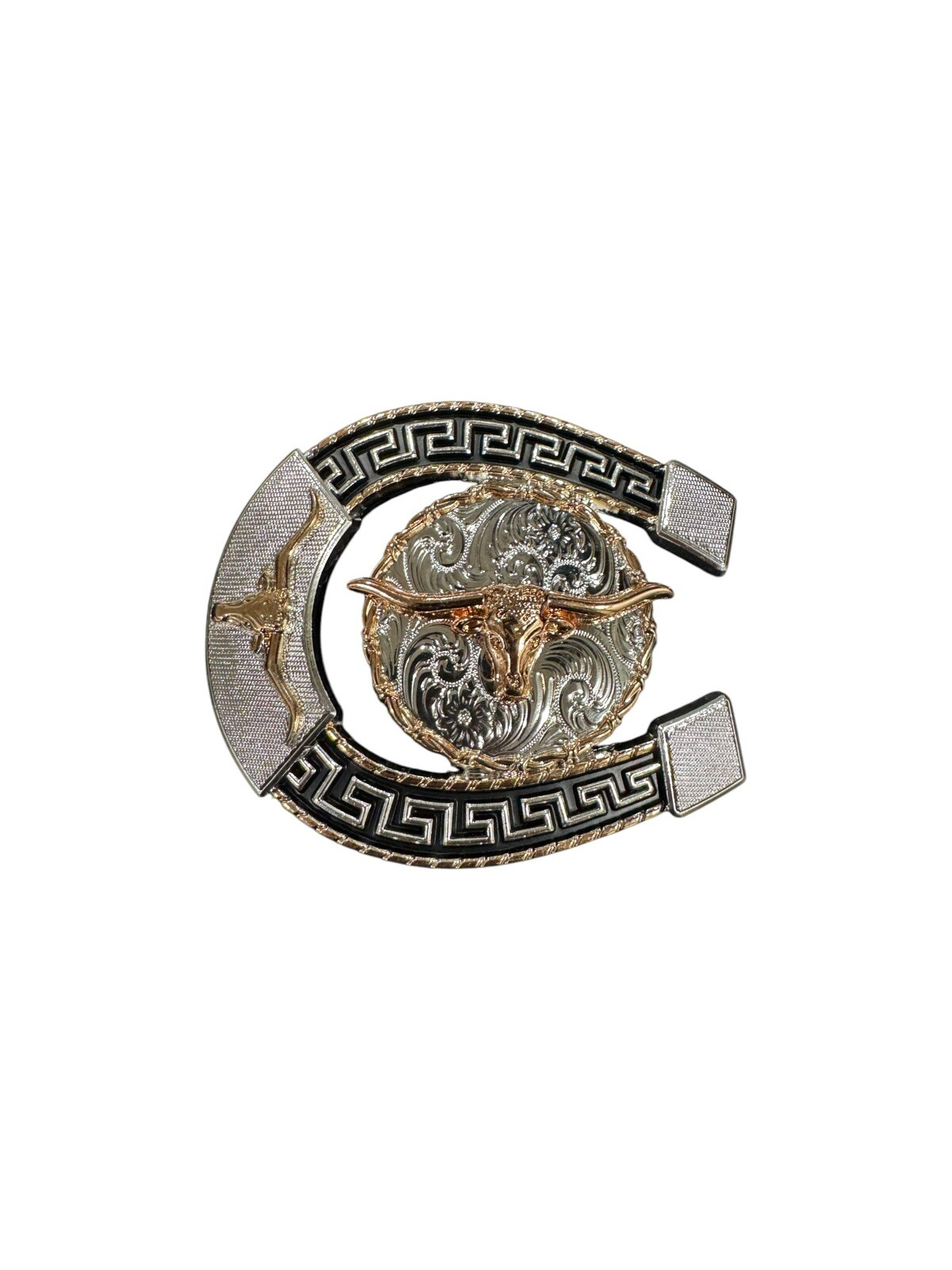 Long Horn Bull Western Belt Buckle Rodeo Texas Cowboy Hebilla Vaquera Toro