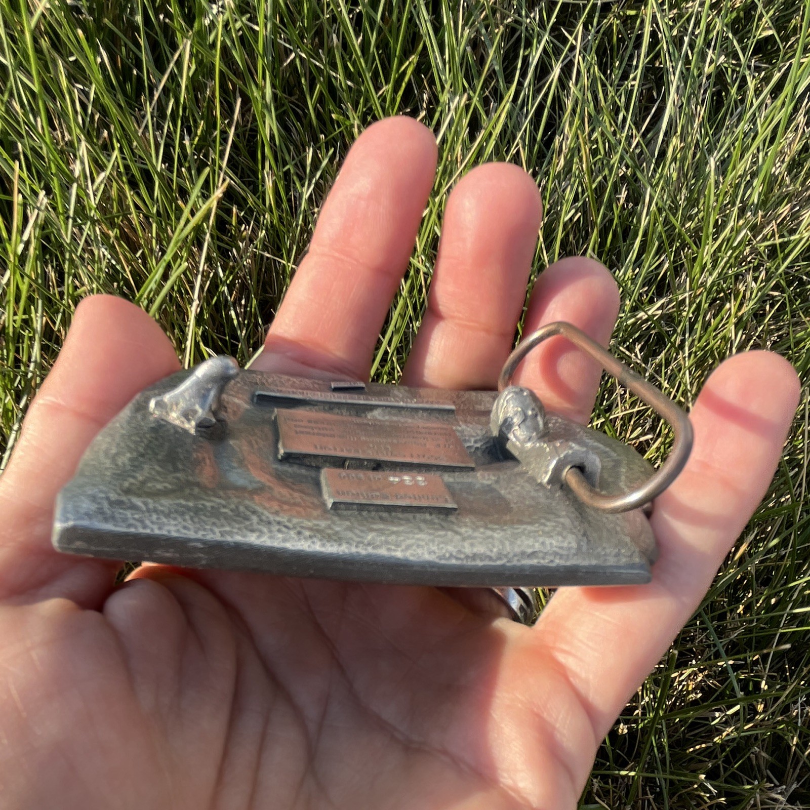 Vintage Iowa wildlife federation elk Western Metal Belt Buckle