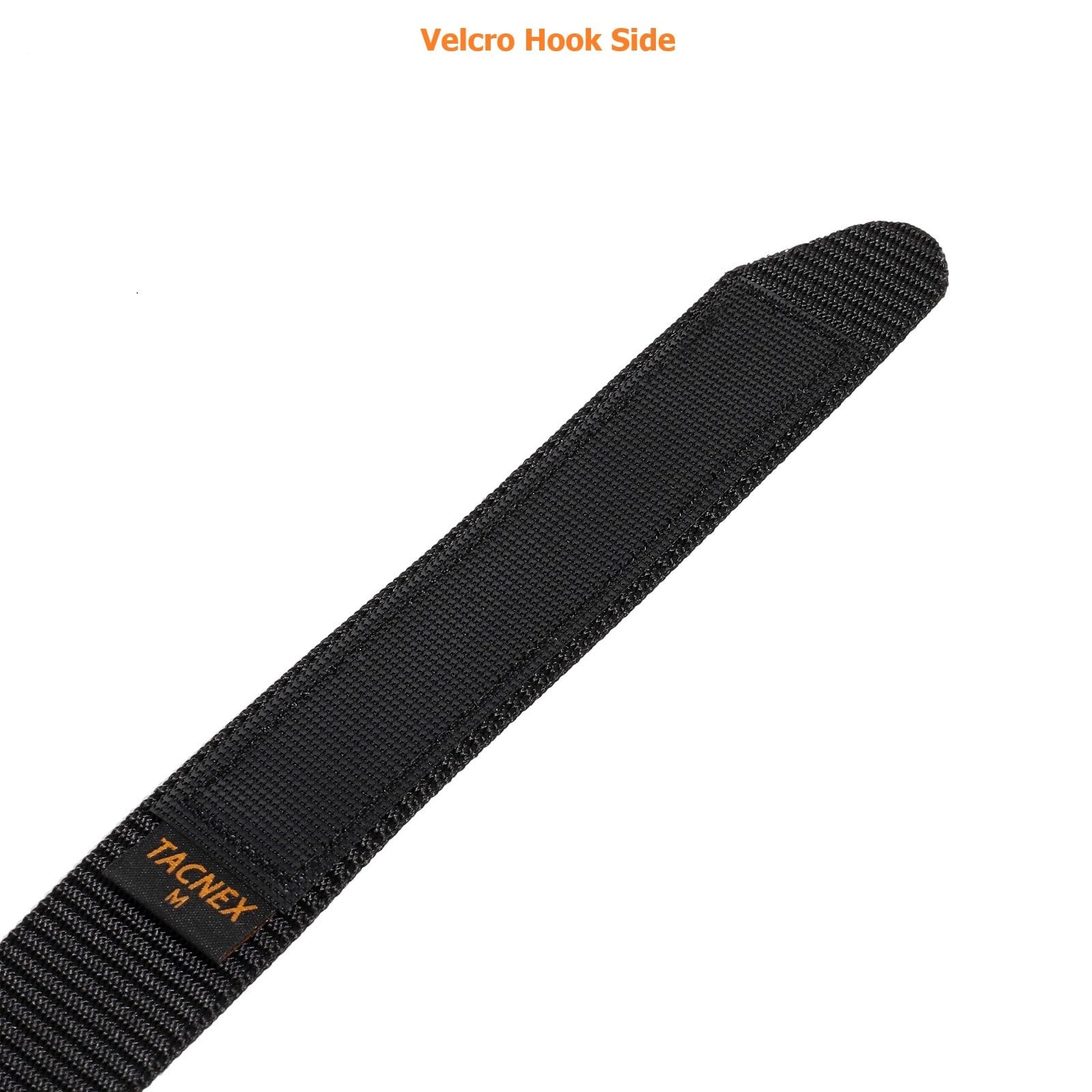 TACNEX No-Scratch Nylon Belt 1 3/8&Prime; No Metal Buckle X-Large, Black