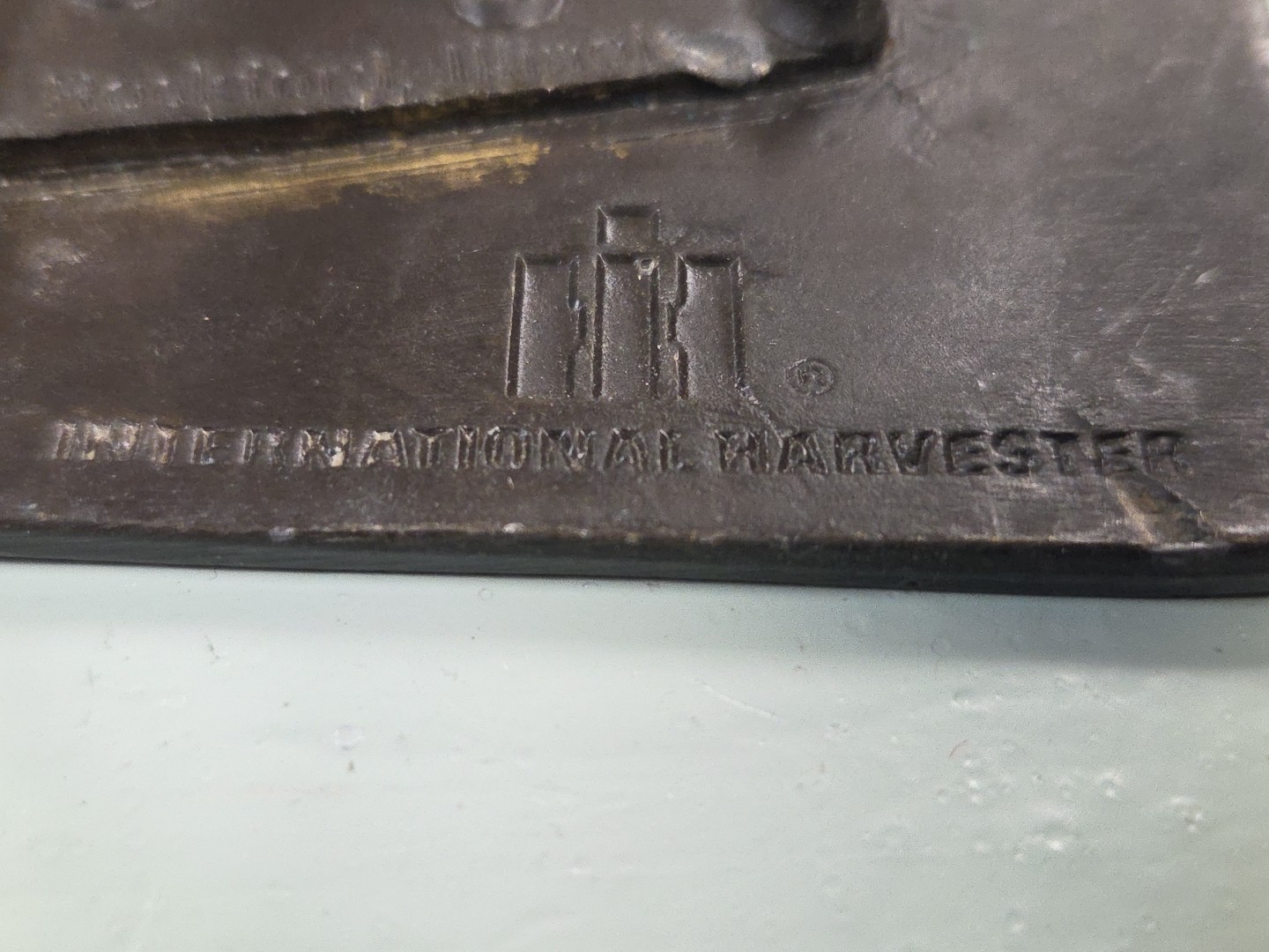 INTERNATIONAL HARVERSTER Spec Cast belt buckle USA TRACTOR farming BRASS western