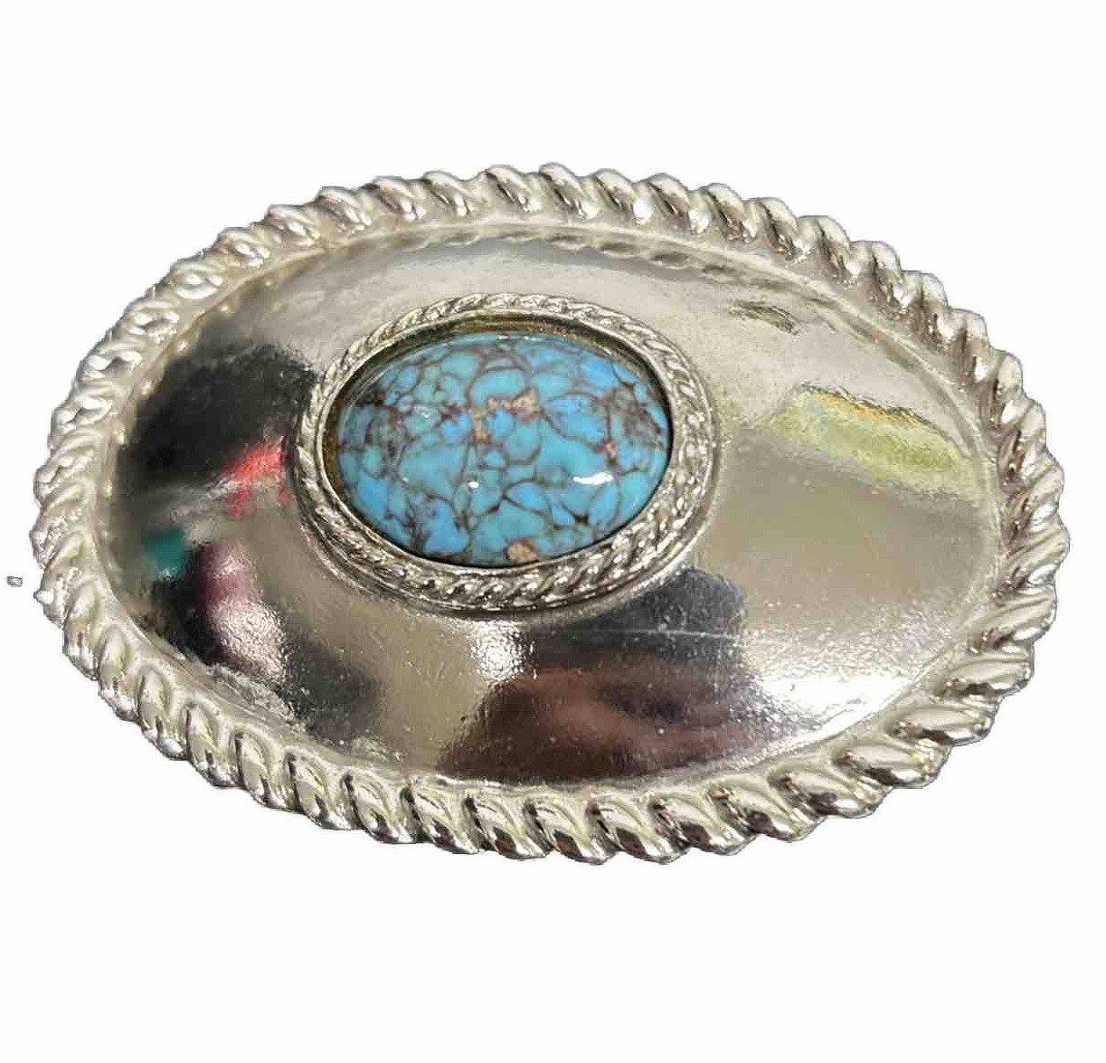Accessocraft NYC Belt Buckle With turquoise Stone