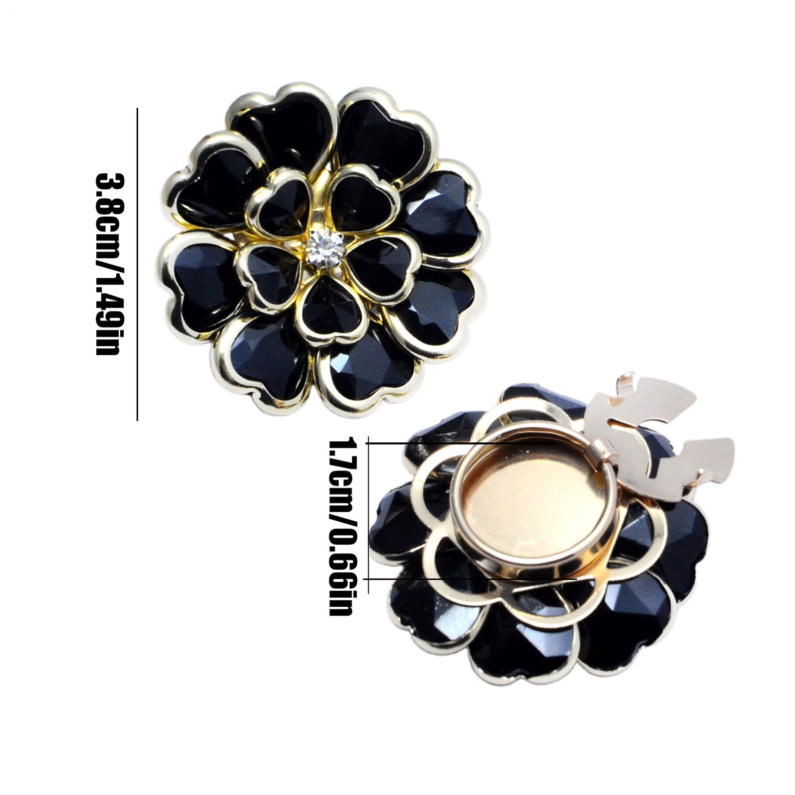 Vintage Fancy Decorative Metal Flower Shaped | Shirt Suit Button Cover For Women