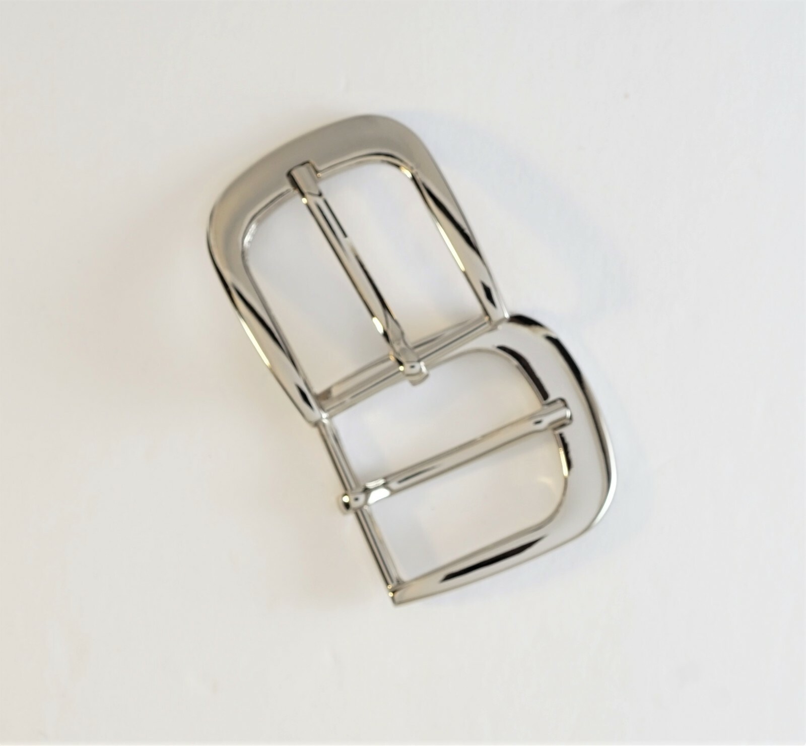 1 1/4 inch (30mm) metal pin buckle (#142S) in nickel silver color finish USA