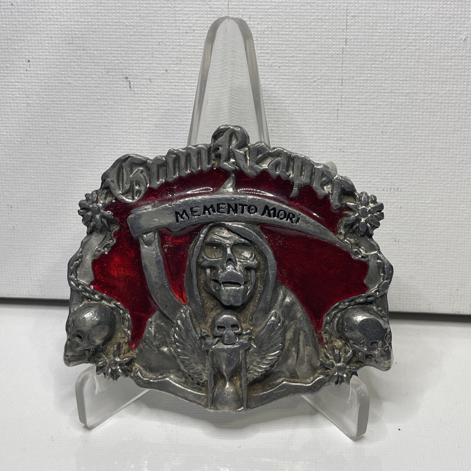 Grim Reaper Memento Mori Death Vintage Belt Buckle