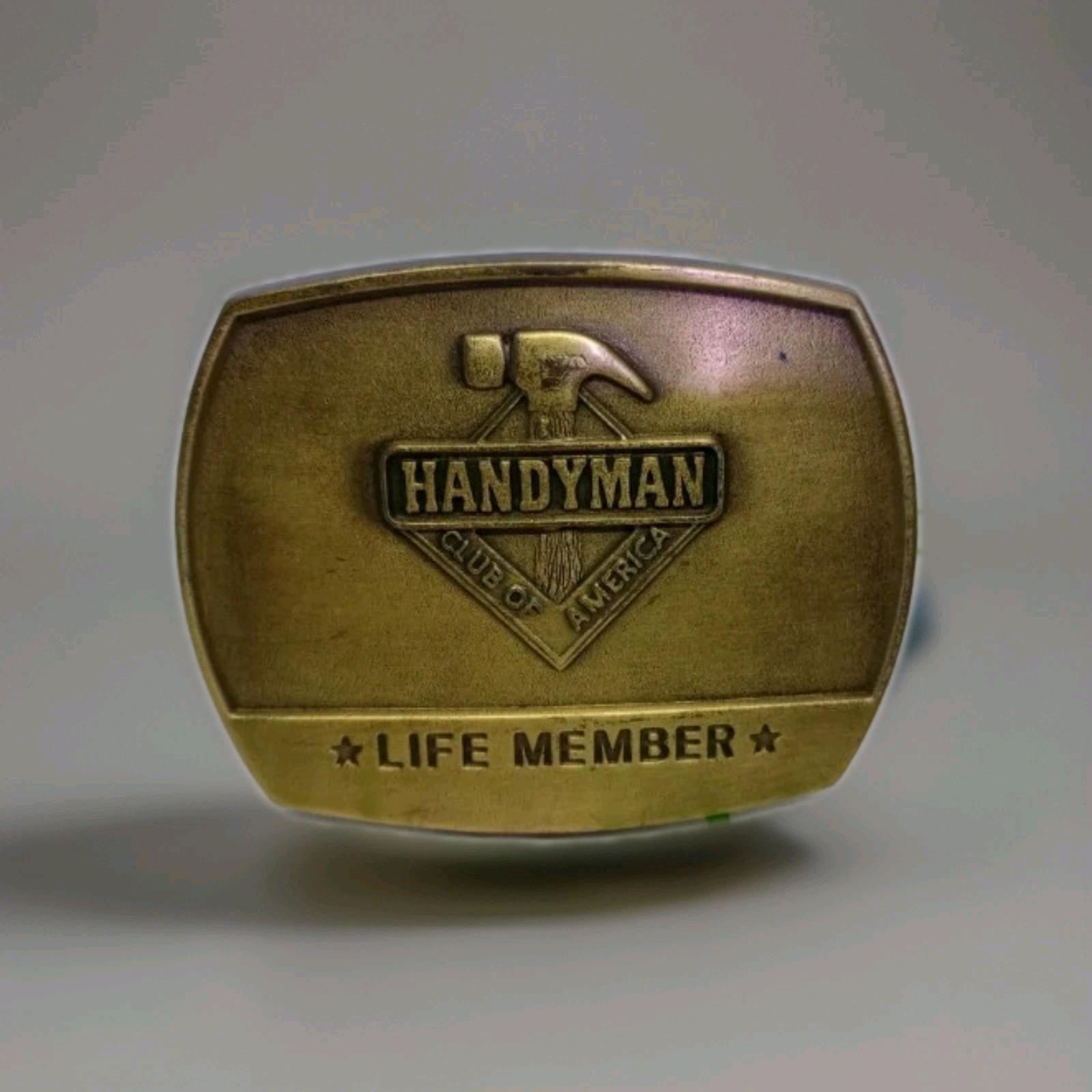 Handyman Club of America Life Member Bronze Tone Belt Buckle 1996