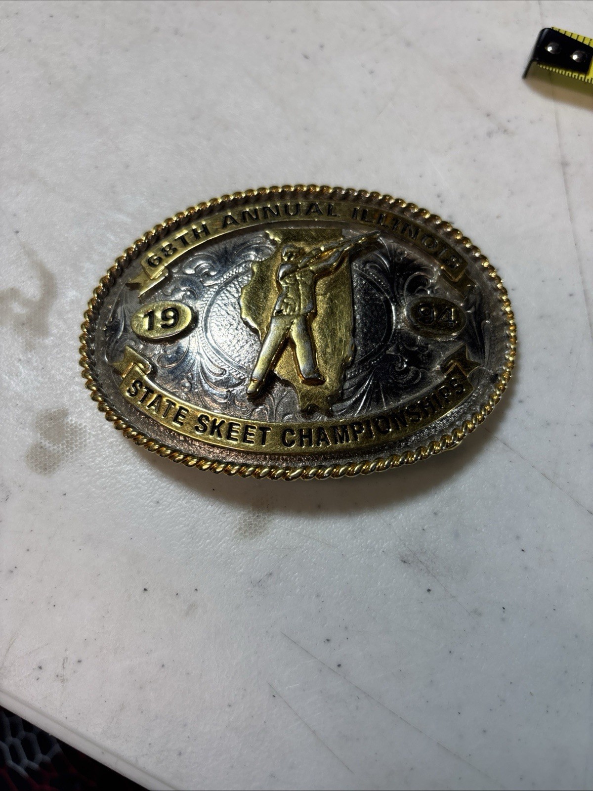 VINTAGE 1994 68th Annual Illinois State Skeet Championships Belt Buckle #8500