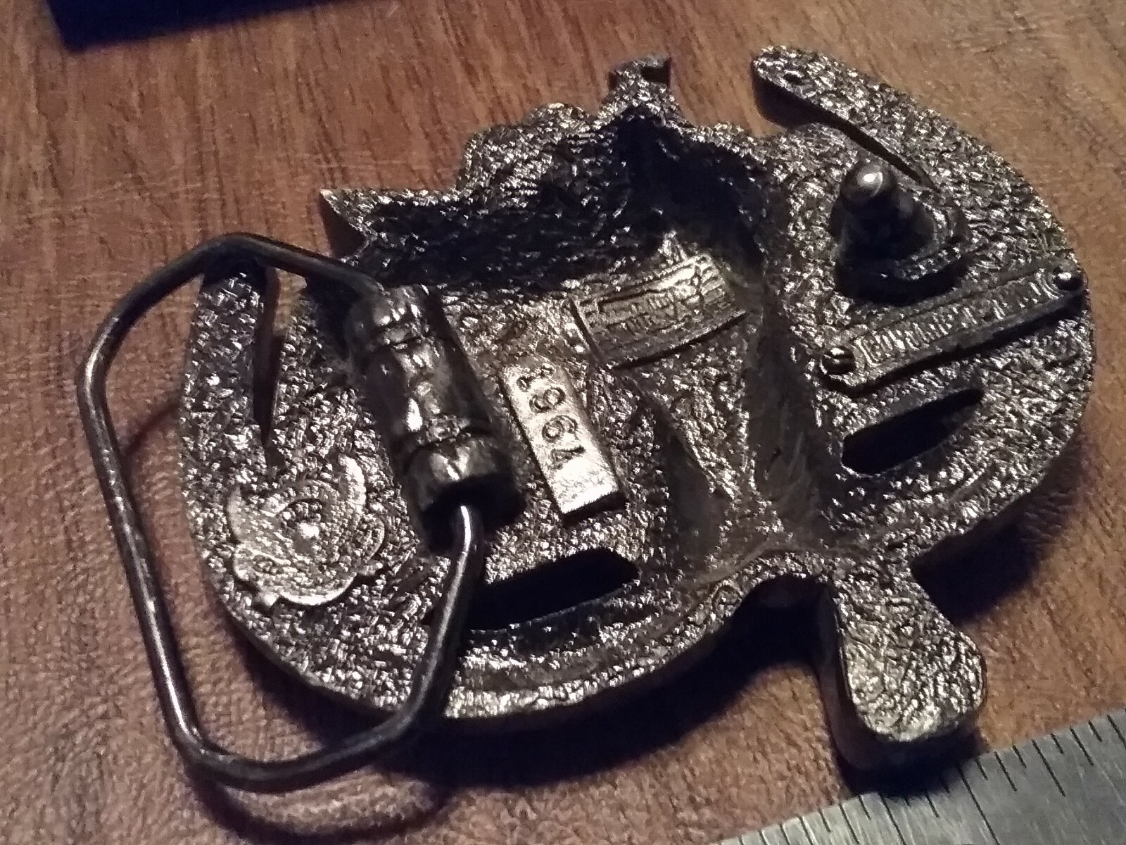 NEW saddle horseshoe no.1964 Great USA 1990 Metal Buckl ENAMEL color southwest