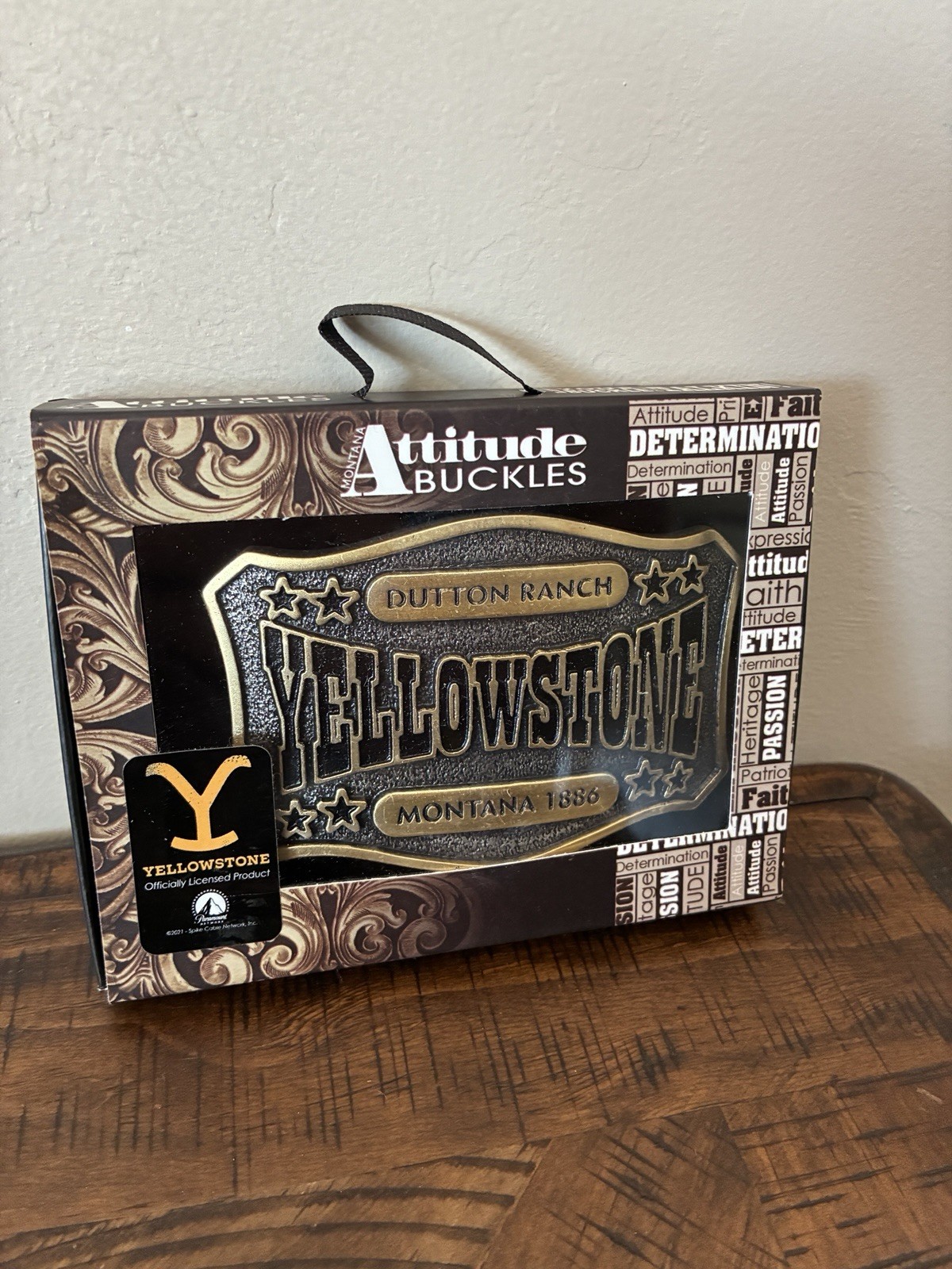 New! Montana Silversmiths Yellowstone &lsquo;DUTTON RANCH MONTANA 1886&rsquo; BELT BUCKLE TV