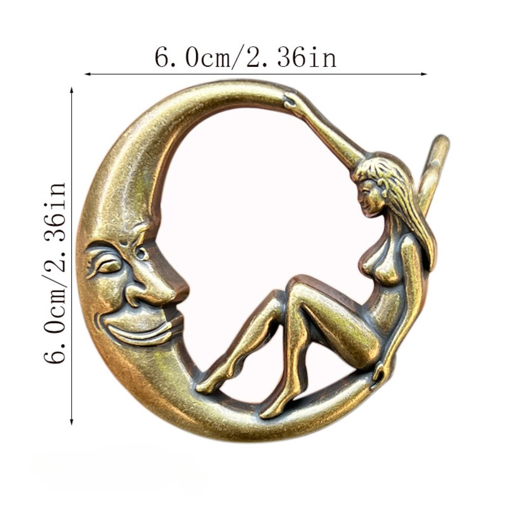 Moon and Beauty Western Cowboy Belt Buckle for Men & Women Rodeo Casual Wear
