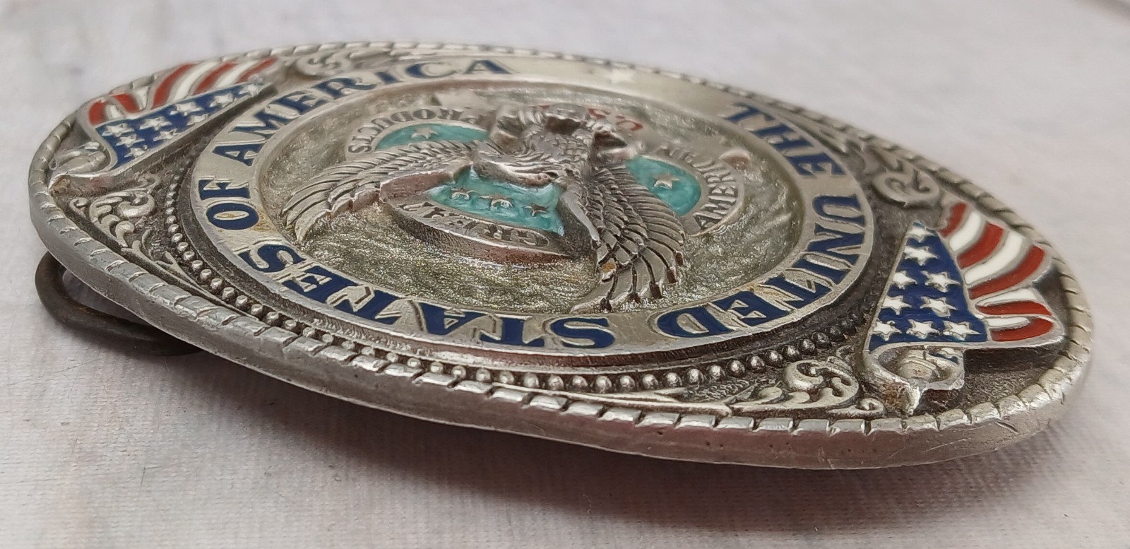 1986 The Great American Buckle Co United States of America Eagle Belt Buckle