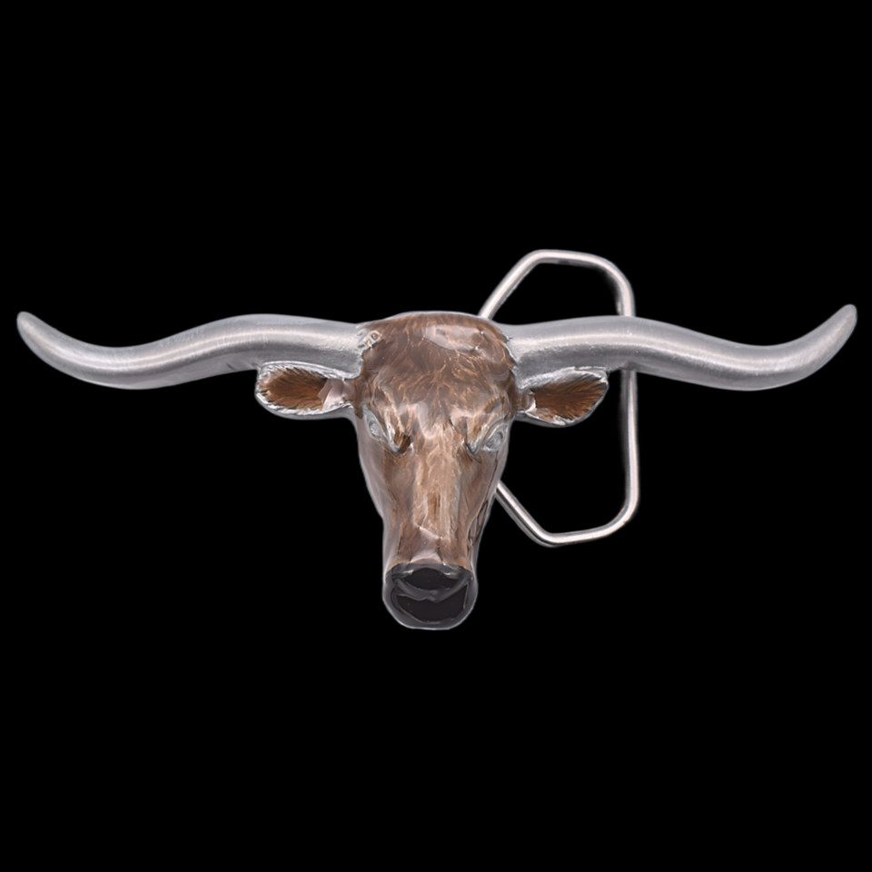 Longhorn Bull 3D Belt Buckle