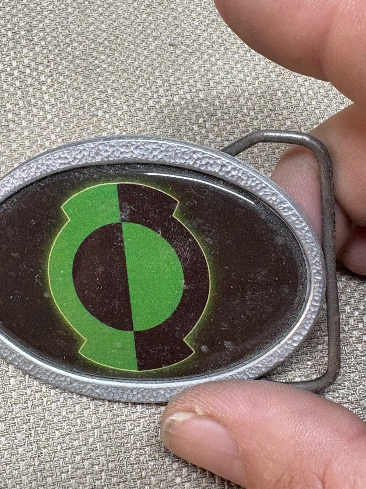 Green Lantern Belt Buckle Green Black Metal Round 3&Prime; in size