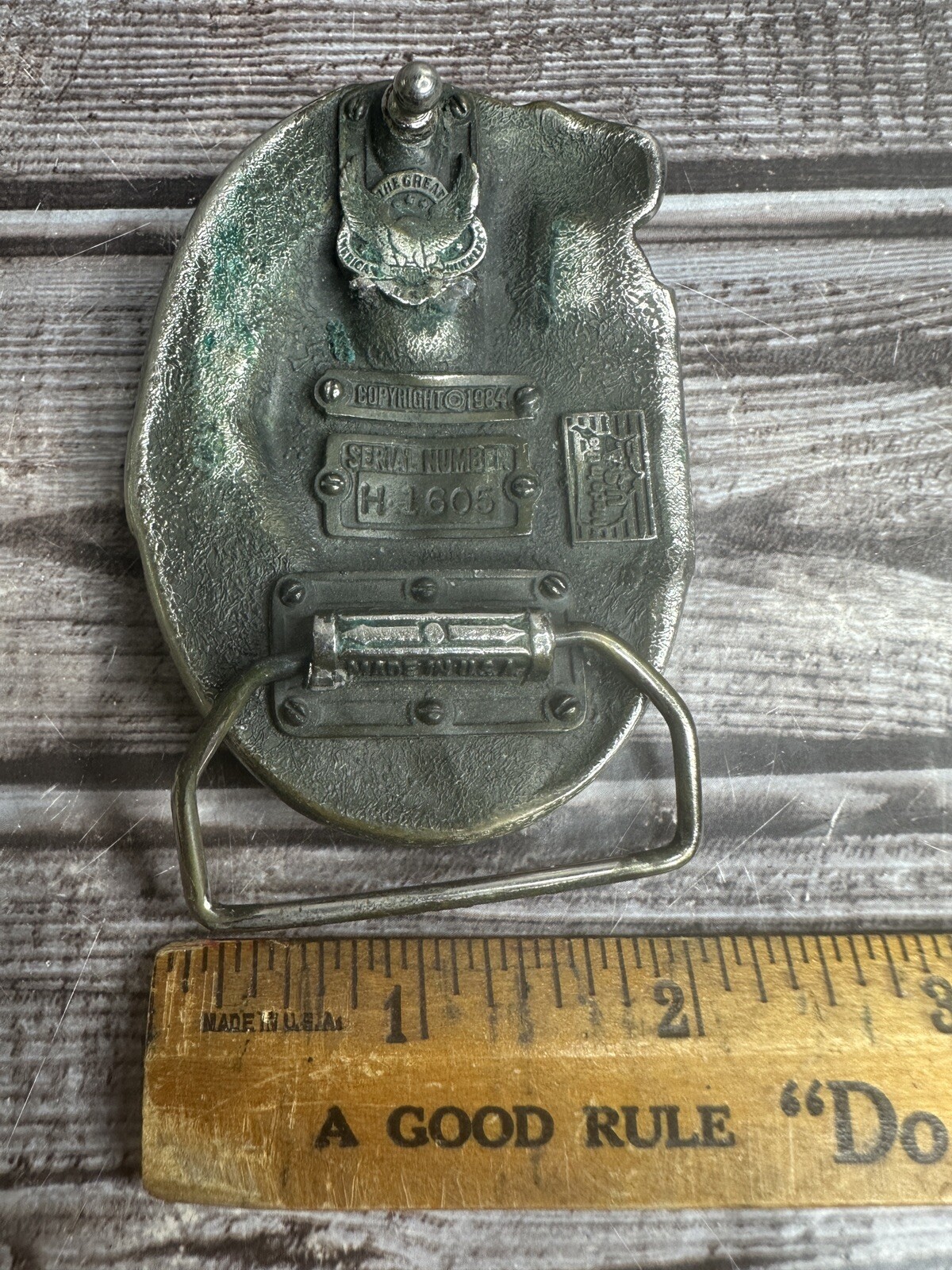 America&rsquo;s Heritage Right To Bear Arms Article II Belt Buckle 1984 H1605 USA