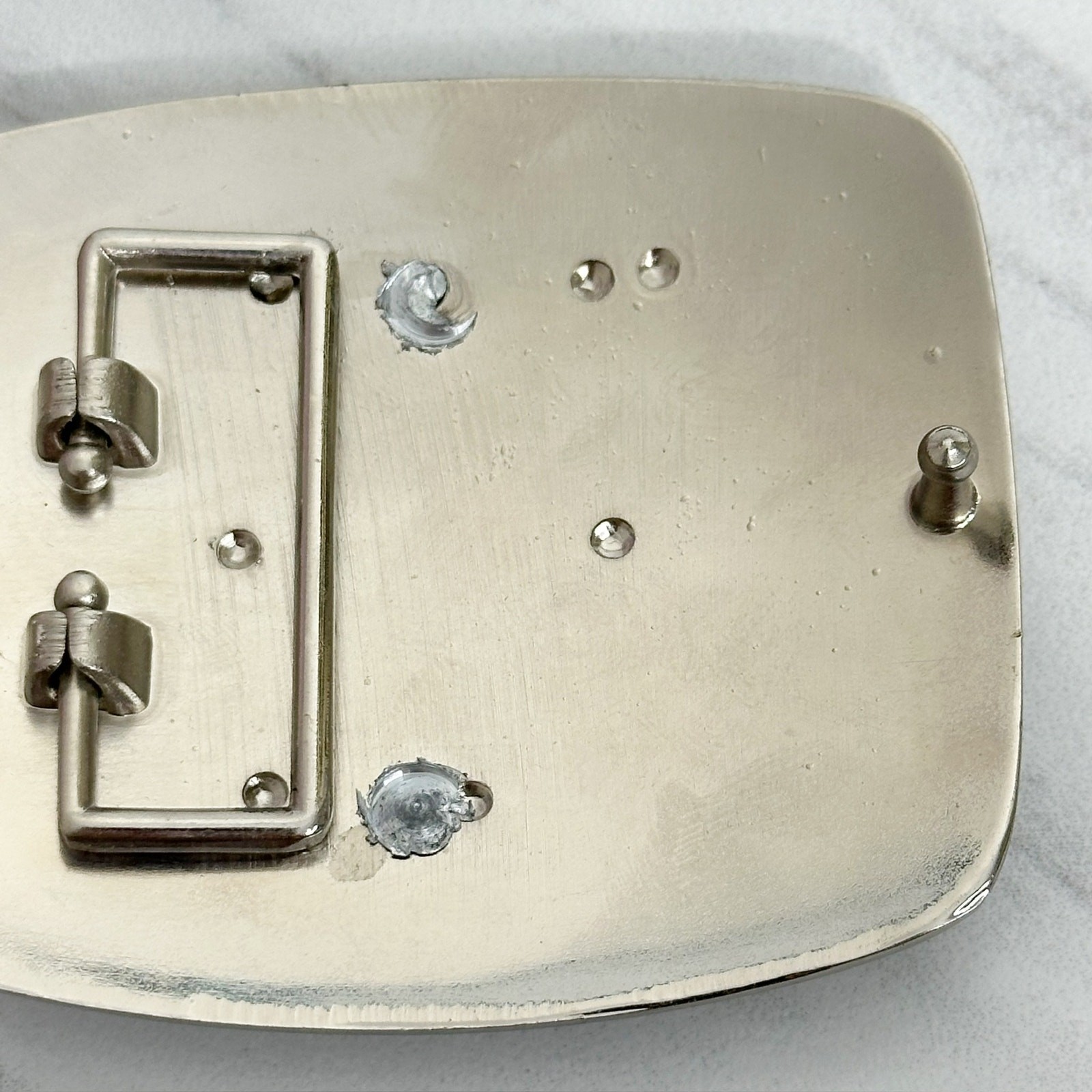 I Letter Initial Monogram Silver Tone Belt Buckle 3.16&Prime; Personalized
