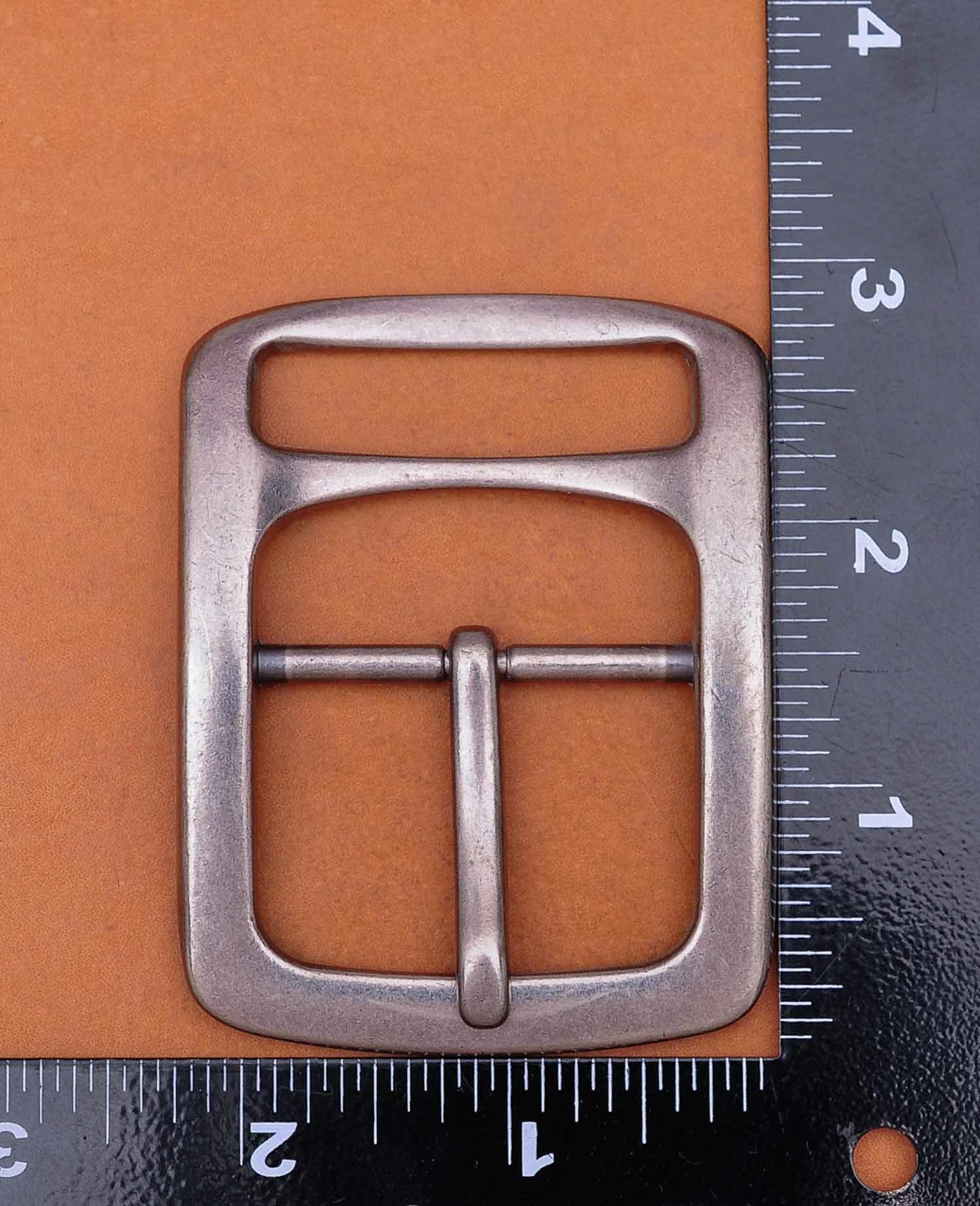 1-1/2&Prime; Men Solid Quality Nickel Matte Center Bar Leather Belt Buckle Replacement