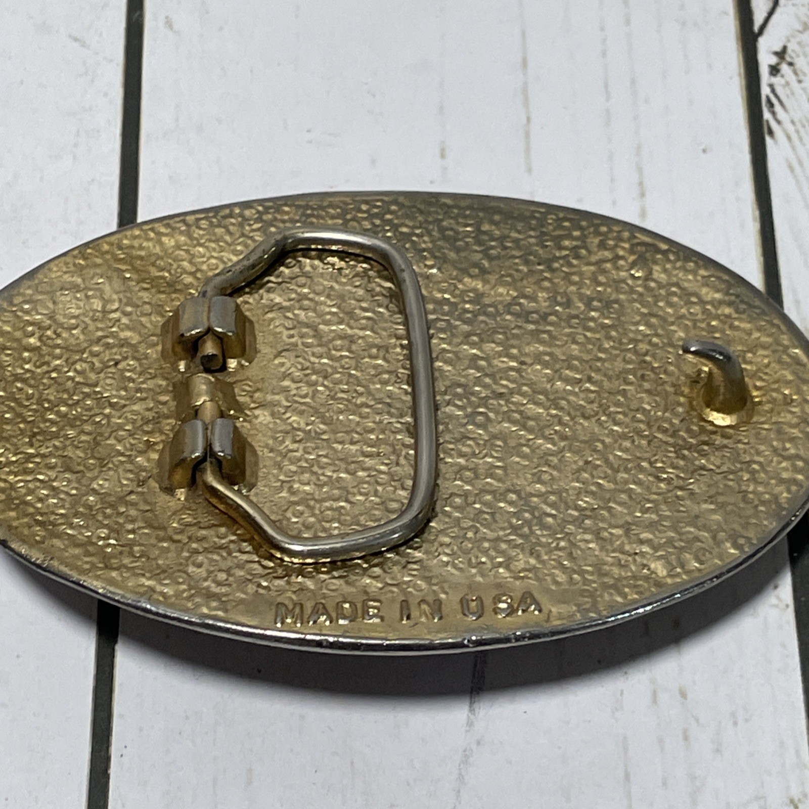 Vintage Rattlesnake Head Oval Belt Buckle Rare. Very Nice Made In The USA