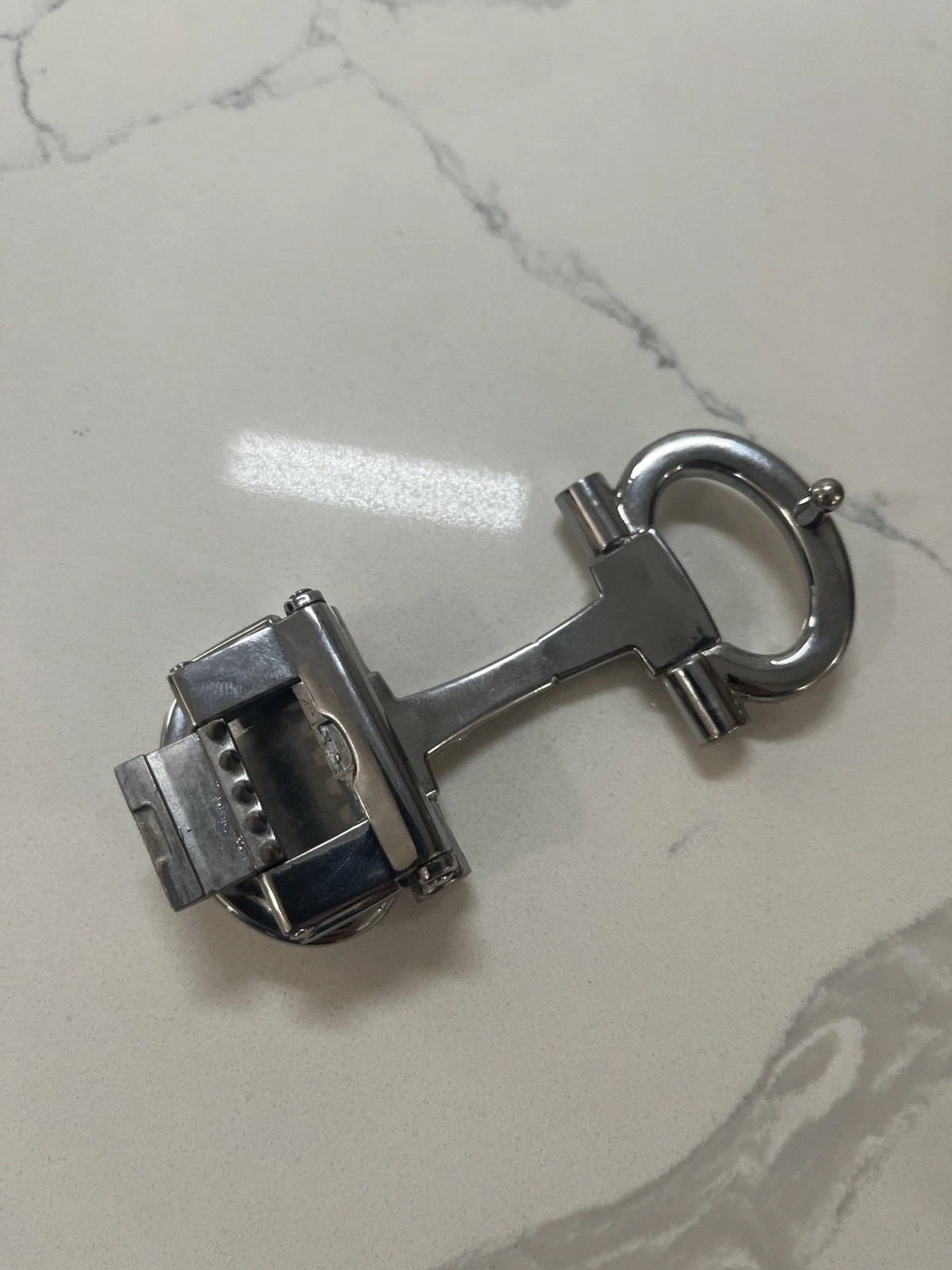 Unisex Salvatore Ferragamo Alloy Belt Buckle Silver For 3.5cm Leather Strap