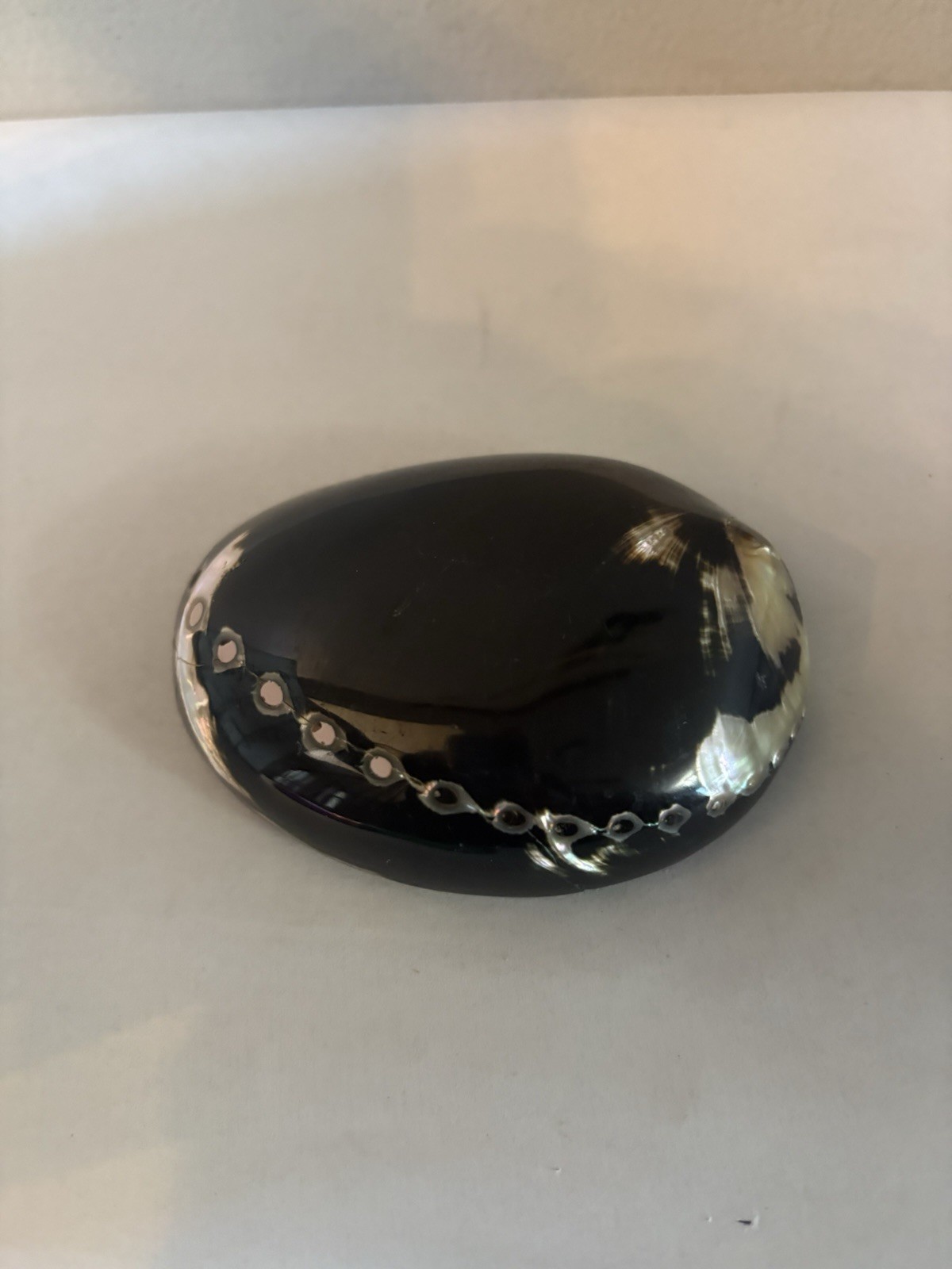 Vintage Polished Black Abalone Shell Belt Buckle by Elite in Fresno, California