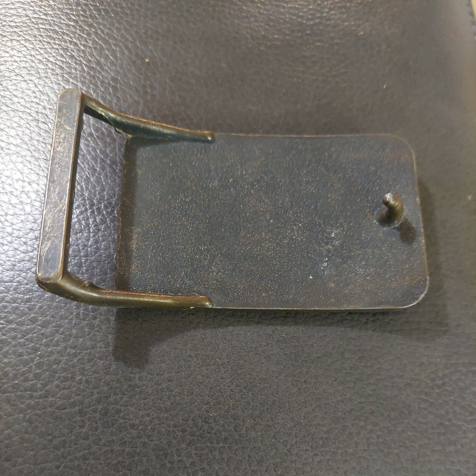 Follow me to Tennessee Brown Patch Leather Metal Belt Buckle Vintage Stamped